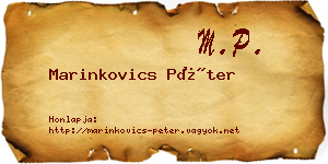 Marinkovics Péter névjegykártya